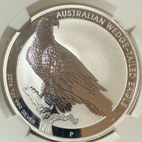 2016-P Australia Silver $1 Wedge-Tailed Eagle Coin GemBU NGC - Picture 4 of 6